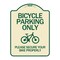 Signmission Bicycle Parking Please Secure Your Bike Properly Heavy-Gauge Aluminum Sign, 24" x 18", TG-1824-24319 A-DES-TG-1824-24319 - alternate 1